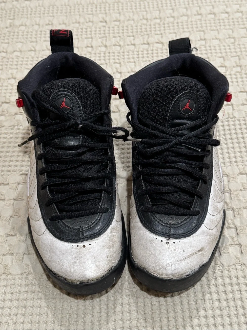 JORDAN Jumpman Pro Black, White & Red High-Top Sneakers